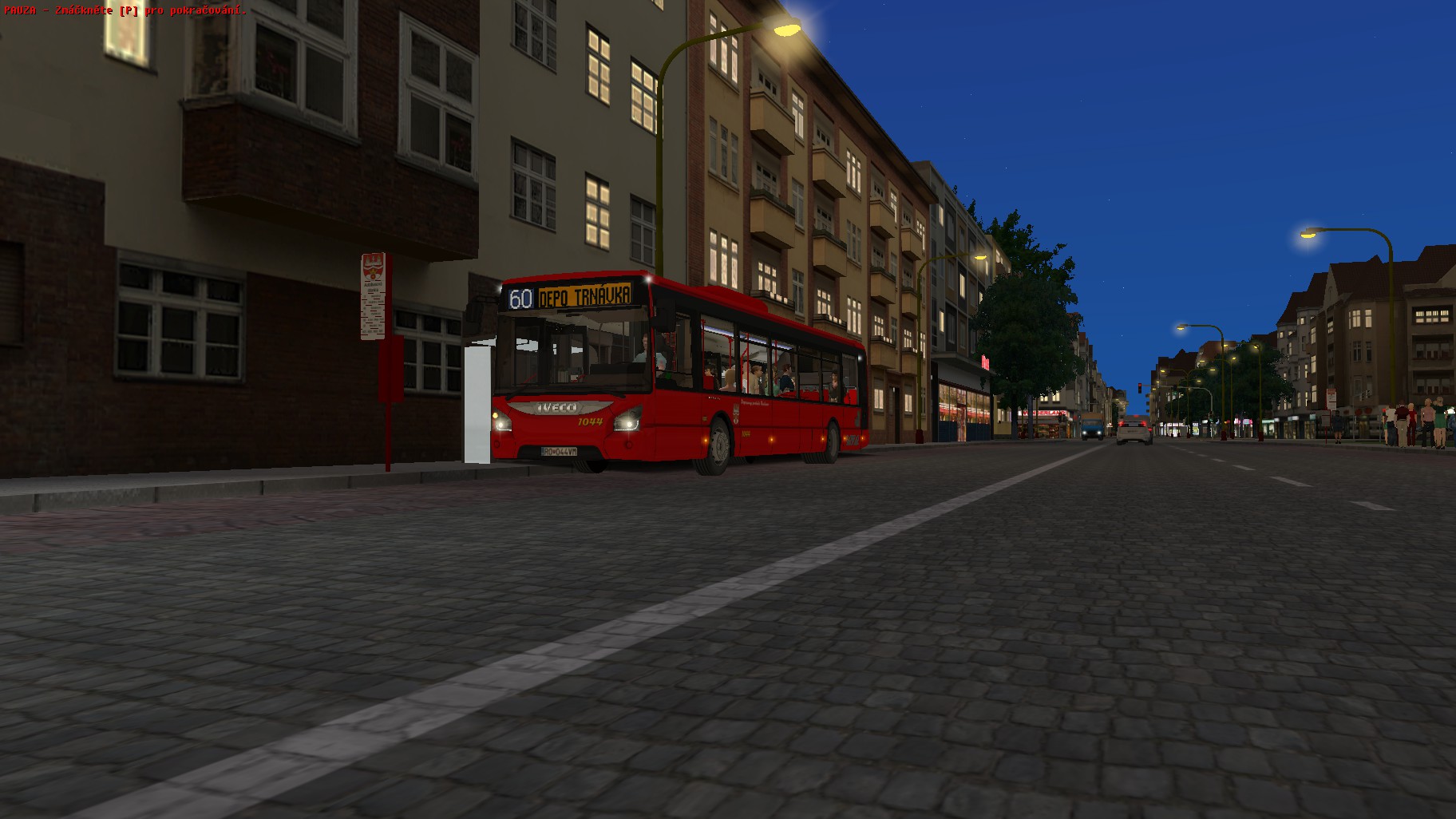 Iveco Urbanway 12M #1044 odbavuje zastávku Autobusová stanica